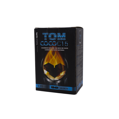 Кокосове вугілля для кальяну Tom Cococha C15 (1 кг, 120 шт, флет)