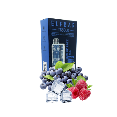 Elf Bar TE5000 Blue Razz Ice (Чорниця Малина Льод) Одноразовий POD