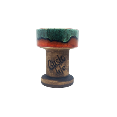 Глиняна чаша Gusto Bowls Rook Green Orange (Зелений Помаранчевий)