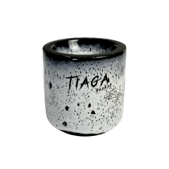 Глиняна чаша Tiaga Hookah Black Rain (Чорний Білий)