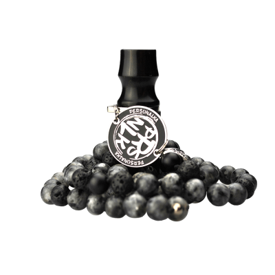 Персональний мундштук Personalka Stone з намистами з натурального каменю (чорний, сірий) ST080 Персональний мундштук Personalka Stone з намистами з натурального каменю (чорний, сірий)