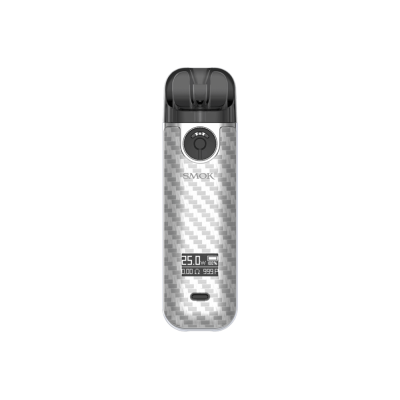Smok Novo 4 800 Silver Carbon Fiber (Металлик, с картриджем) Многоразовый POD