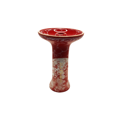 Чаша 2x2Hookah Medium Red and white mramor (Білий, Червоний)