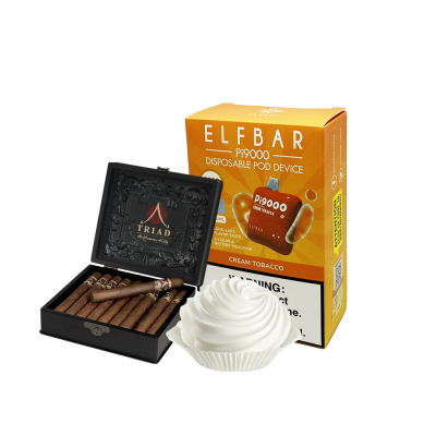 Elf Bar Pi9000 Cream tobacco (Тютюн Вершки) Одноразовий POD 20286 Elf Bar Pi9000 Cream tobacco (Тютюн Вершки) Одноразовий POD