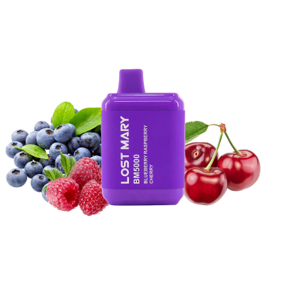 Lost Mary BM5000 Blueberry raspberry cherry (Чорниця Малина Вишня) Одноразовий POD