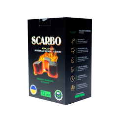 Горіхове вугілля для кальяну Scarbo (1 кг, 72 шт, р25)