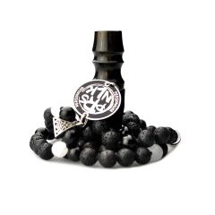 Персональний мундштук Personalka Stone з намистами з натурального каменю (Чорний, Золото)