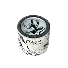 Глиняна чаша Tiaga Hookah White hurricane (Білий, Чорний)