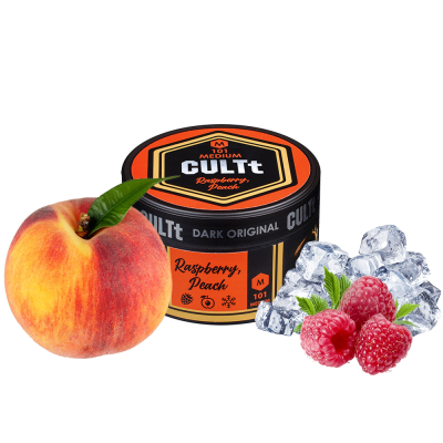 Тютюн CULTt Medium M101 Raspberry Peach (Малина Персик Лід, 100 г)