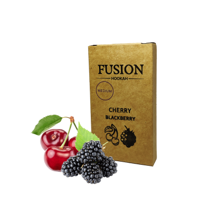 Тютюн Fusion Medium Cherry Blackberry (Вишня Ожина, 100 г)