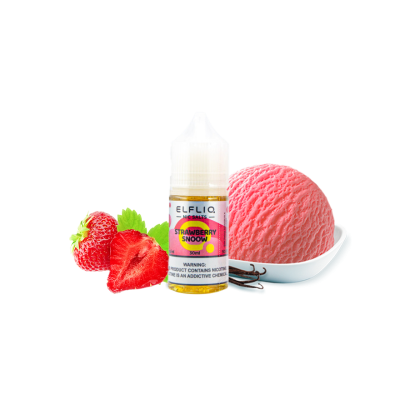 Рідина Elfliq Strawberry snow (Полуничне Морозиво, 50 мг, 30 мл)