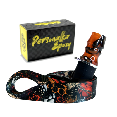 Персональний мундштук Personalka Epoxy Sakura (Чорний Помаранчевий) S383 Персональний мундштук Personalka Epoxy Sakura (Чорний Помаранчевий)