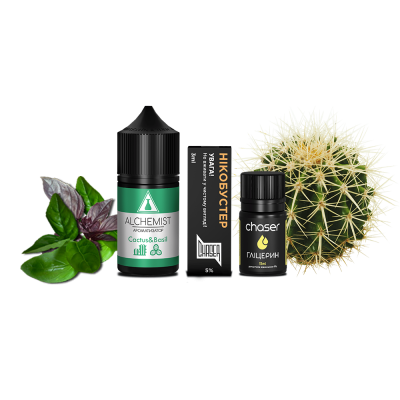 Набір для самозамішування Alchemist Salt Cactus&Basil (Кактус Базилік, 50 мг, 30 мл)