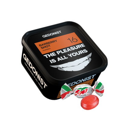 Тютюн Gedonist №16 Barberry shot (Барбариска, 200 г)