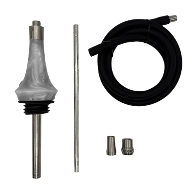 Кальян Totem Hookah Monolit Micra Silver Shine (Металік, повний комплект)