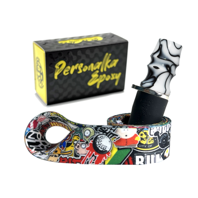 Персональний мундштук Personalka Epoxy Sakura (Білий, Чорний) S395 Персональний мундштук Personalka Epoxy Sakura (Білий, Чорний)