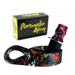 Персональний мундштук Personalka Epoxy Onyx (Червоний з чорним)