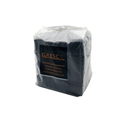 Ореховый уголь для кальяна Gresco (1 кг, 64 шт, р26, без коробки)