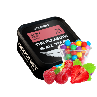 Тютюн Gedonist №21 Barby Gum (Полунично-малинова жуйка, 200 г)