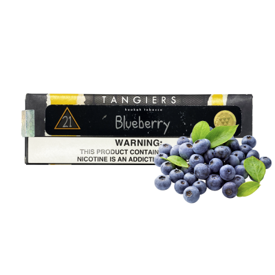 Табак Tangiers Noir №21 Blueberry (Черника, 250 г) Чёрная упаковка