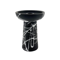 Глиняна чаша Gusto Bowls Classic Phunnel Black Glaze White (біле поливання)