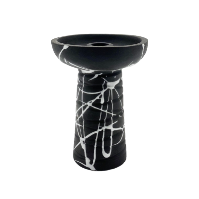 Глиняна чаша Gusto Bowls Classic Phunnel Black Glaze White (біле поливання)