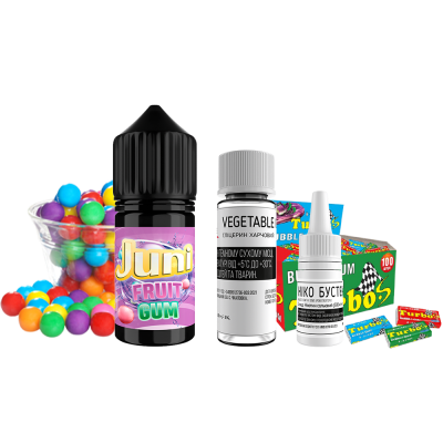 Набор для самозамеса Juni Fruit Gum (Фруктовая Жвачка, 50 мг, 30 мл)