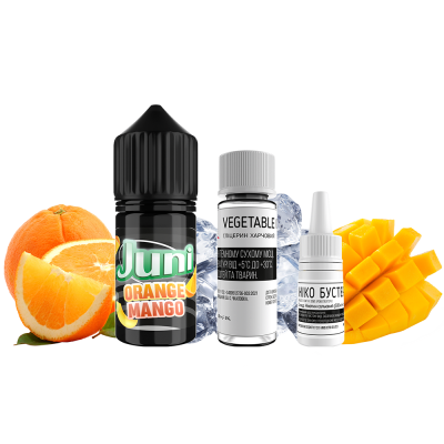 Набір для самозамішування Juni Silver Ice Orange Mango (Апельсин Манго Лід, 50 мг, 30 мл)