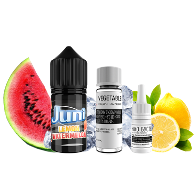 Набор для самозамеса Juni Silver Ice Watermelon Lemon (Арбуз Лимон Лёд, 50 мг, 30 мл)