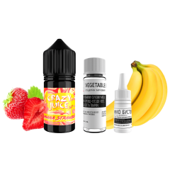 Набір для самозамішування Crazy Juice Banana Straw (Банан Полуниця, 50 мг, 30 мл)