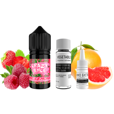 Набір для самозамішування Crazy Juice Pink Lemonade (Рожевий лимонад, 50 мг, 30 мл)