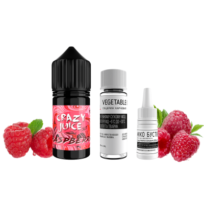 Набор для самозамеса Crazy Juice Rasberry (Малина, 50 мг, 30 мл)