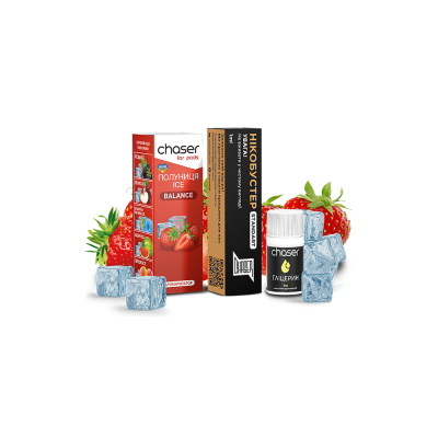 Набір для самозамішування Chaser Strawberry Ice Ultra (Полуниця, 50 мг, 10 мл)