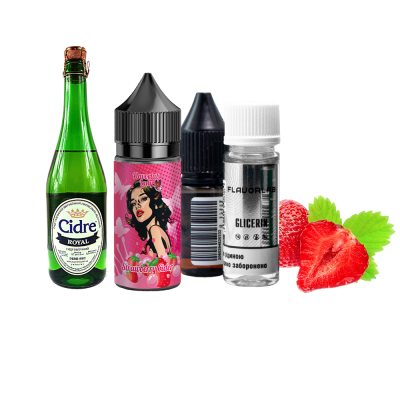 Набір для самозамішування Flavorlab Lady Strawberry cider (Полуничний сир, 50 мг, 30 мл)