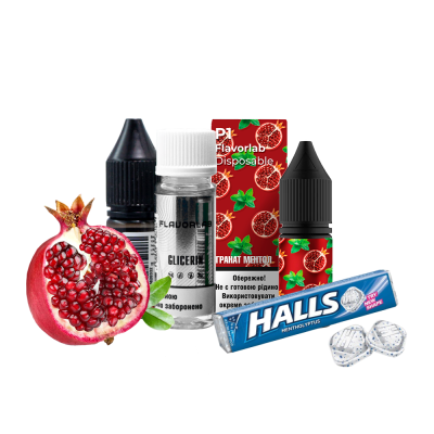Набір для самозамішування Flavorlab Р1 Гранат Ментол (50 мг, 10 мл)
