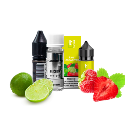 Набор для самозамеса Flavorlab Aroma MAX Lime strawberry (Лайм клубника, 50 мг, 30 мл)