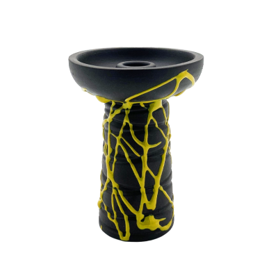 Глиняна чаша Gusto Bowls Classic Phunnel Black Glaze Yellow