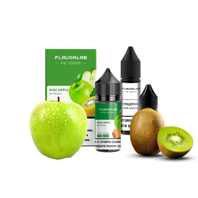 Набір для самозамішування Flavorlab PE 10000 Kiwi Apple (Ківі яблуко, 50 мг, 30 мл)