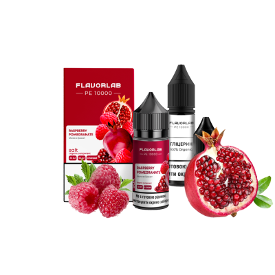 Набір для самозамішування Flavorlab PE 10000 Raspberry Pomegranate (Малина гранат, 50 мг, 30 мл)