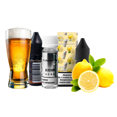 Набір для самозамішування Flavorlab Р1 Пиво Лимон (50 мг, 10 мл)
