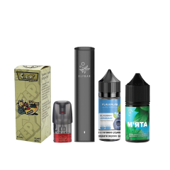 Комплект Elf Bar Mate 500 Black та стартовий набір рідин