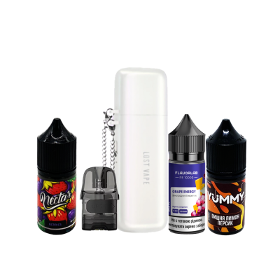 Комплект Lost Vape Ursa Cap та стартовий набір рідин