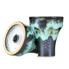 Глиняна чаша Solaris Triton (Синьо-зелена глазур)