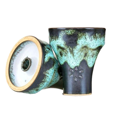 Глиняна чаша Solaris Triton (Синьо-зелена глазур)