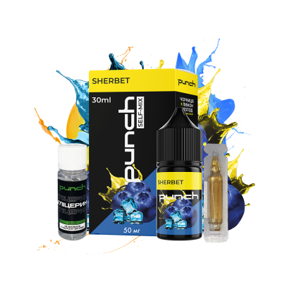 Набір для самозамішування Punch Sherbet (Лимон Чорниця Холод, 50 мг, 30 мл)