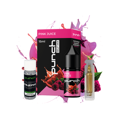 Набір для самозамішування Punch Pink Juice (Грейпфрут Полуниця Малина, 50 мг, 15 мл)