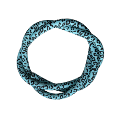 Силіконовий шланг для кальяну Carbon Leopard Laguna (Бірюзовий)