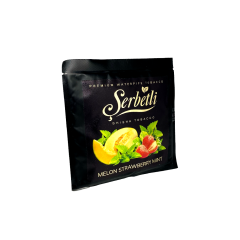 Тютюн Serbetli Melon Strawberry Mint (Диня Полуниця М'ята, 100 г)