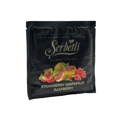 Тютюн Serbetli Strawberry Grapefruit Raspberry (Полуниця Грейпфрут Маліна, 100 г)