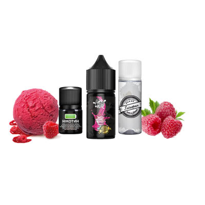 Набор для самозамеса Hype Black Ice Cream Raspberry (Мороженое Малина, 50 мг, 30 мл)
